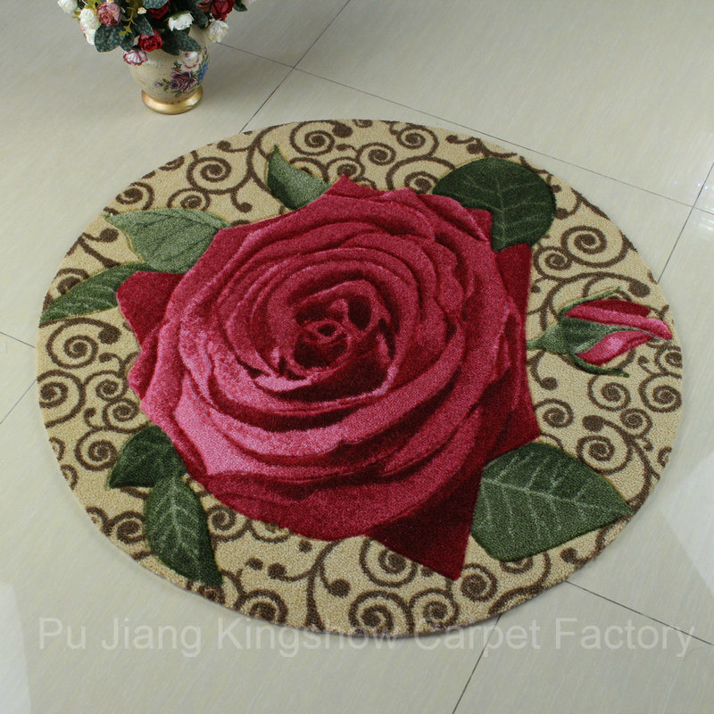 Home Handmade High Quality Oriental Polyester Acrylic Textile (80R)