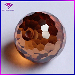 Brown Ball Shape Beads with Holes Wuzhou City Gems