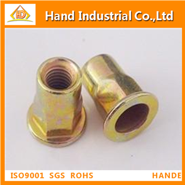 Flat Head Half Hex Open End Rivet Nut Hardware