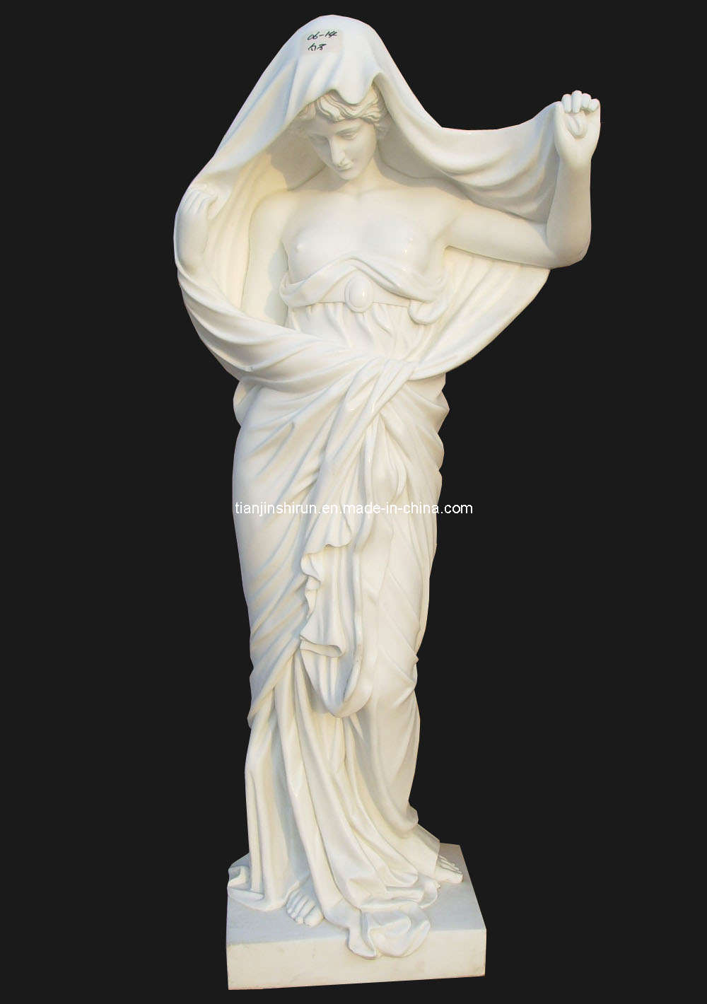 White Marble Lady Statue Sculpture