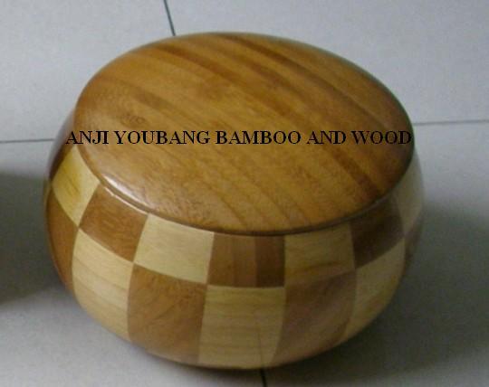 Bamboo Round Storage Box With Lid