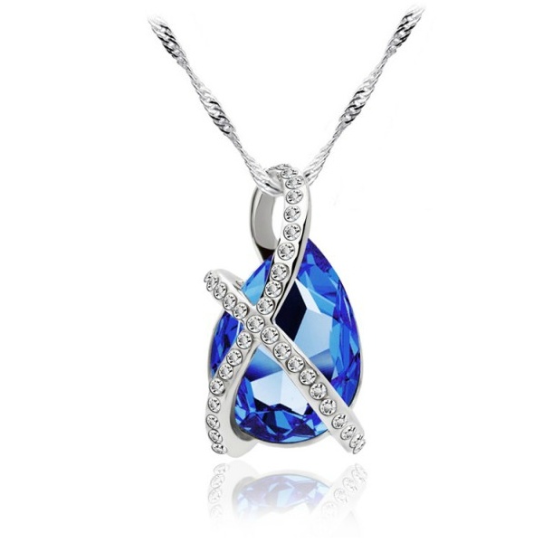 Hot-Selling Crisscross Crystal Necklace Elegant Jewelry Accessories