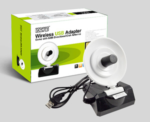 High Power 1500mw Lon Range WiFi Wireless-G 8dBi Directional Dish Antenna Wireless USB Adapter Network Card Free Internet