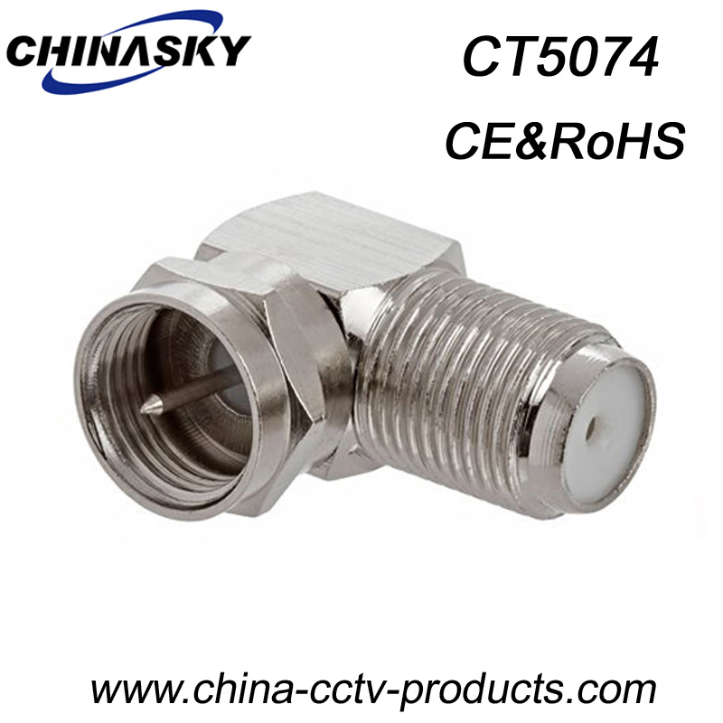 F Female to F Male Right Angle Type Connector (CT5074Z)