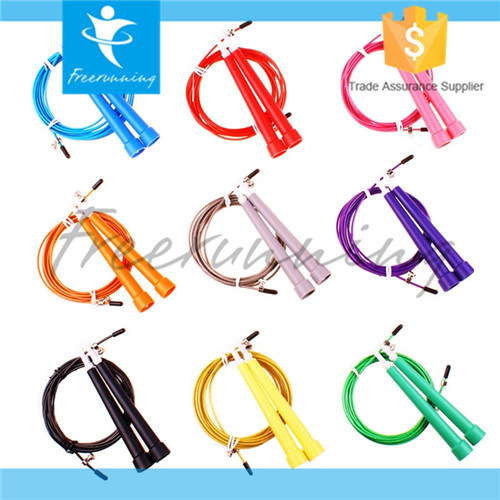 2015 Hot Sale Cheap Adjustable Cable Wire Speed Jump Rope Skipping Rope