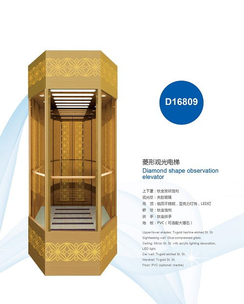Diamond Shape Observation Elevator