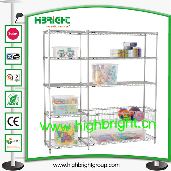Chrome Wire Shelving with Four Tiers