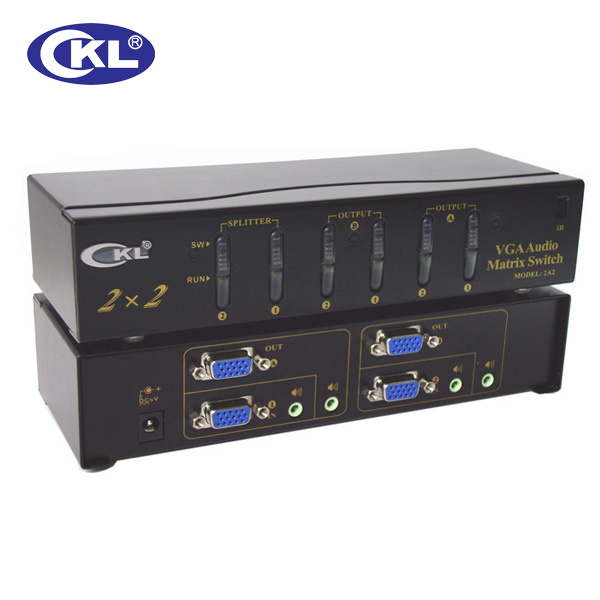 2*2 IR Remote Control VGA Matrix Switch