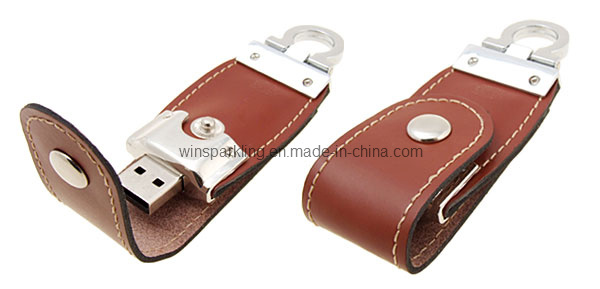 Leather USB Flash Disk for Promotional