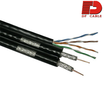 Double RG6 Quad Coaxial Cable with CAT5E