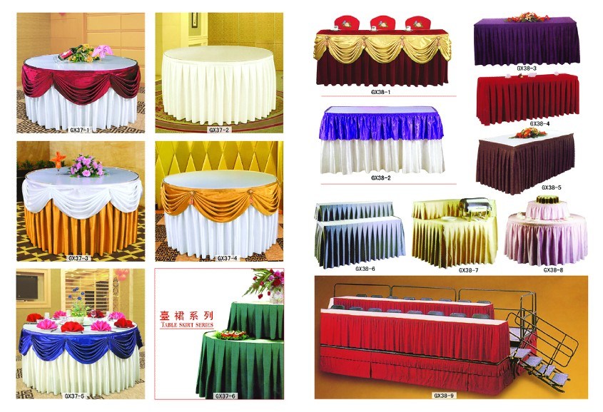 Decorative Table Cloth for Hotel Wedding Party (GX37-1)