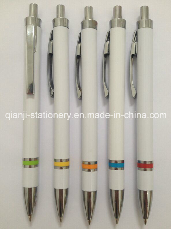 Metal Clip Plastic Promotional Pen (P1036)