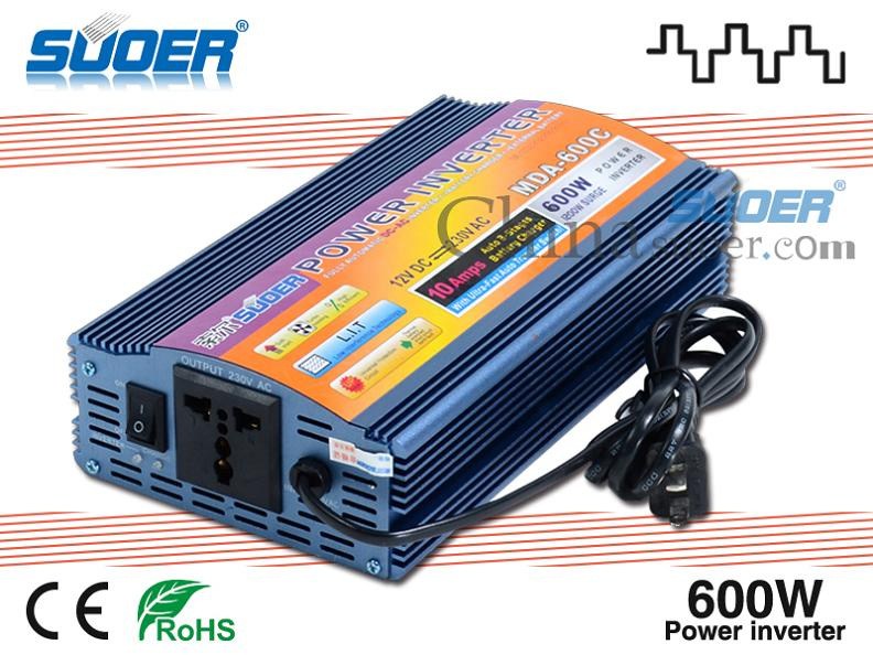 Suoer 600W Modified Sine Wave 12V DC to 230V AC Power Inverter (MDA-600C)