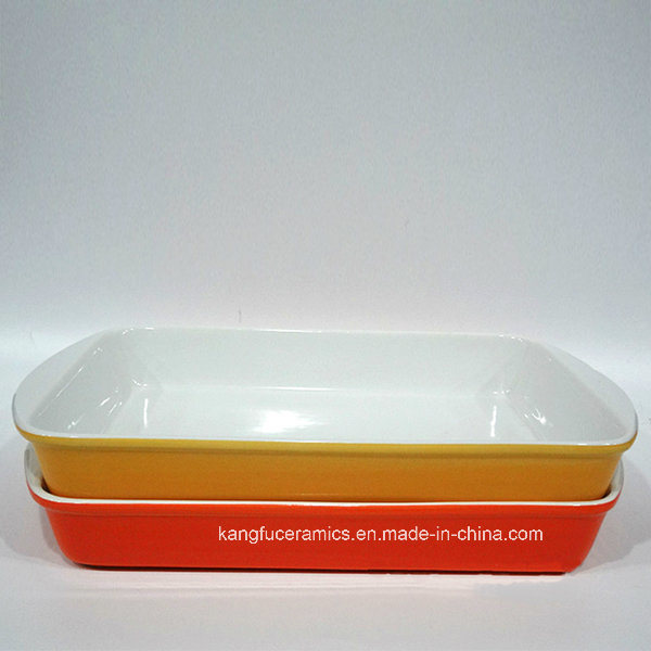Low Cost Color Glazed Ceramic Bakeware