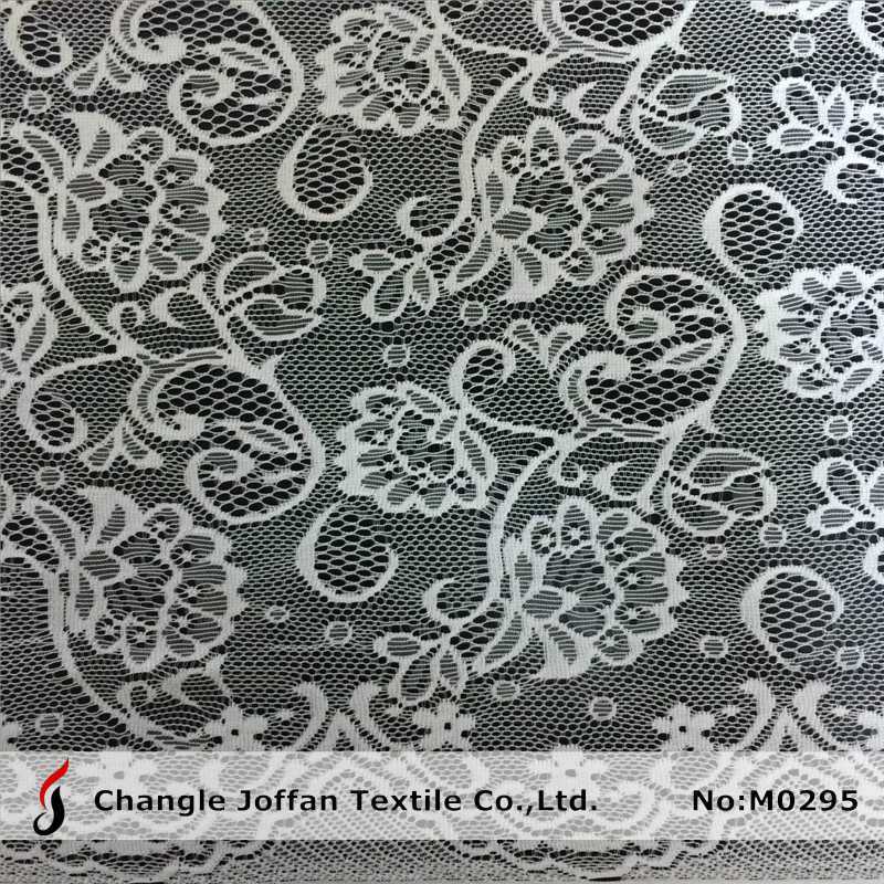 Textile Jacquard Mesh Lace Fabric for Sale (M0295)