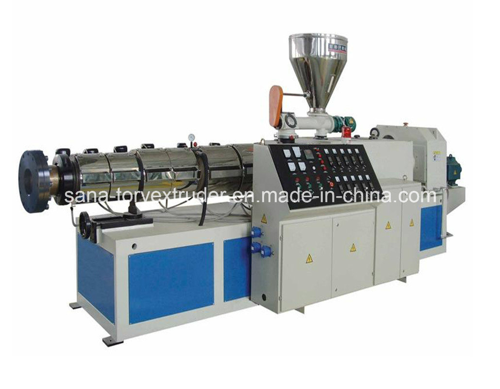 High Output Plastic Conical Twin Screw Extruder Machinery