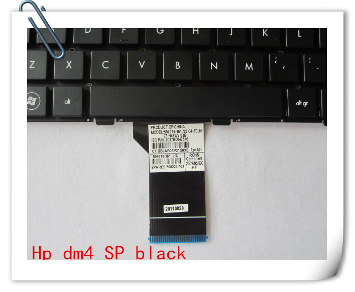 Laptop Keyboard for HP Pavilion Dm4 -1020tx-1022tx-1001tu -1165dx Sp Vision