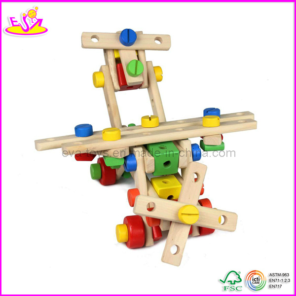 2015 DIY Changeable Wooden Nut Toy for Kids, Wooden Blocks Nut Toy for Children, Educational Toy Wooden Toy Nut for Baby W03c004