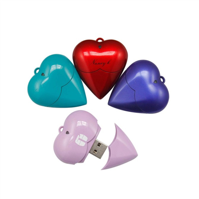 64GB USB Flash Memory Heart USB Disk