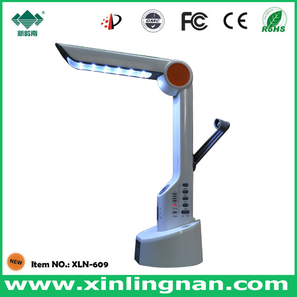 Novel Solar and Dynamo Table Lamp Radio (XLN-609)