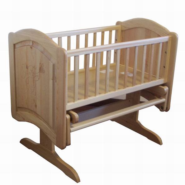 Classic Nursery Sleigh Swing Baby Cradle (BC-19)