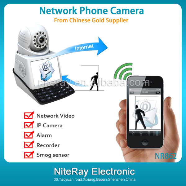 IP Camera with Remote Monitor and Record Function for Home Security System