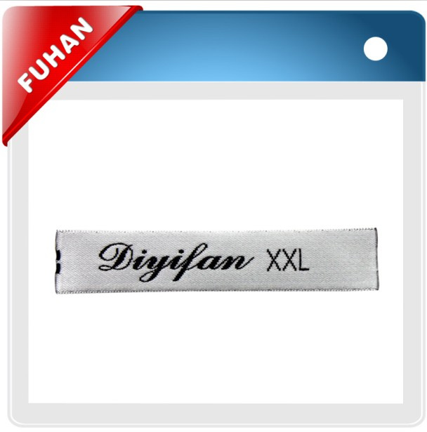 Damask Woven Size Label No Minimum Order