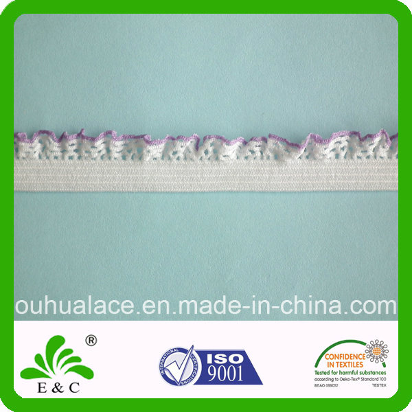 New Design Skirt Shape Mesh Picot Edge Knitted Elastic Accessories