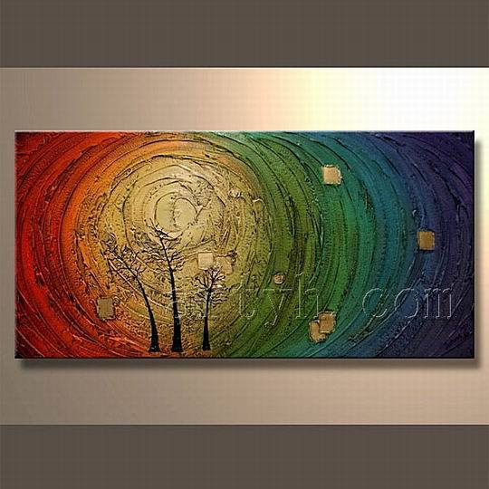 Abstract Tree Painting on Canvas