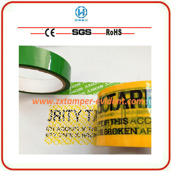 Custom Adhesive Tamper Evident Tape