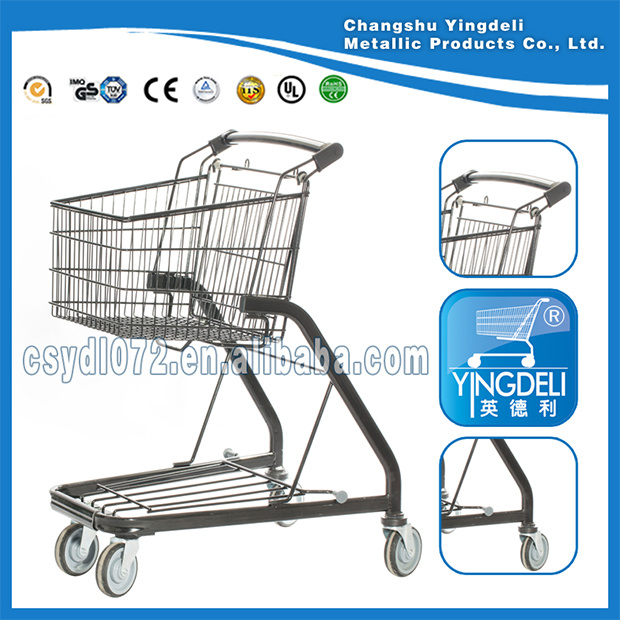 Ydl Hot Sale Double Layer Basket Trolley Shopping Cart for Supermarket/Shopping Cart/Hand Trolley Ydl-274