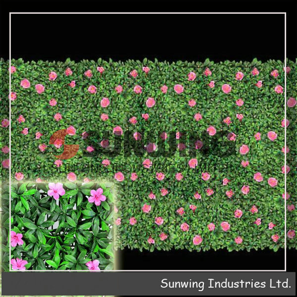 Green Artificial Grape Vines Palm Leaves Hedge
