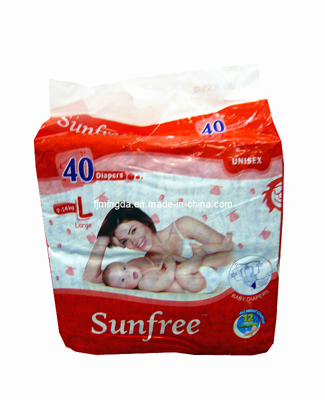 Sunfree Unisex Disposable Baby Diaper (L-size)