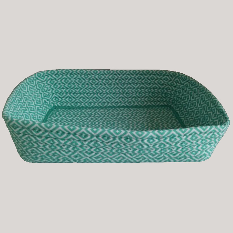 Coiled Fabric Cord Basket-Square