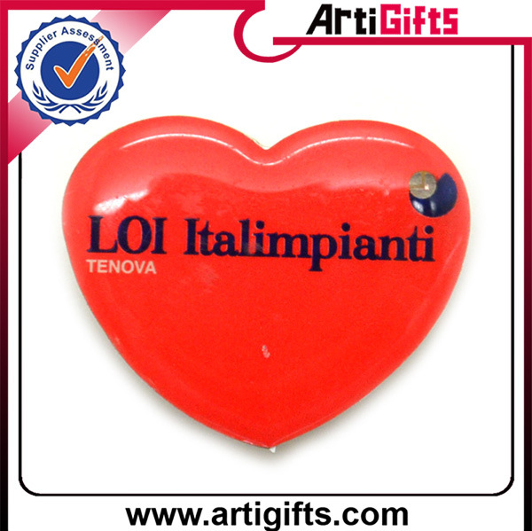 Promotional 3D LED Button Badge with Heart Shape