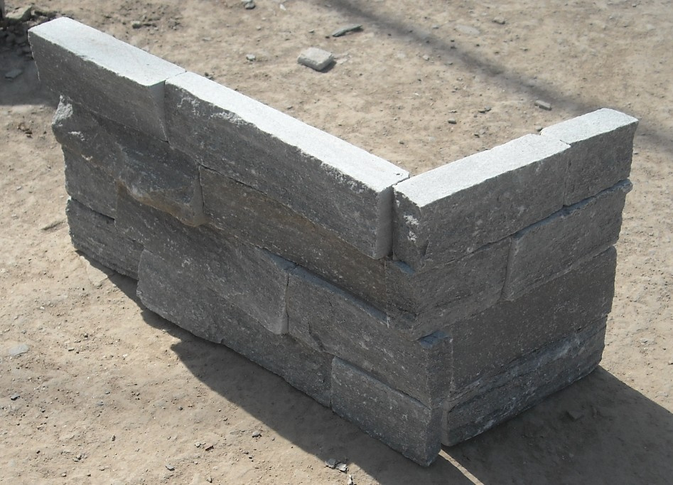Grey Slate Stacked Stone for Corner