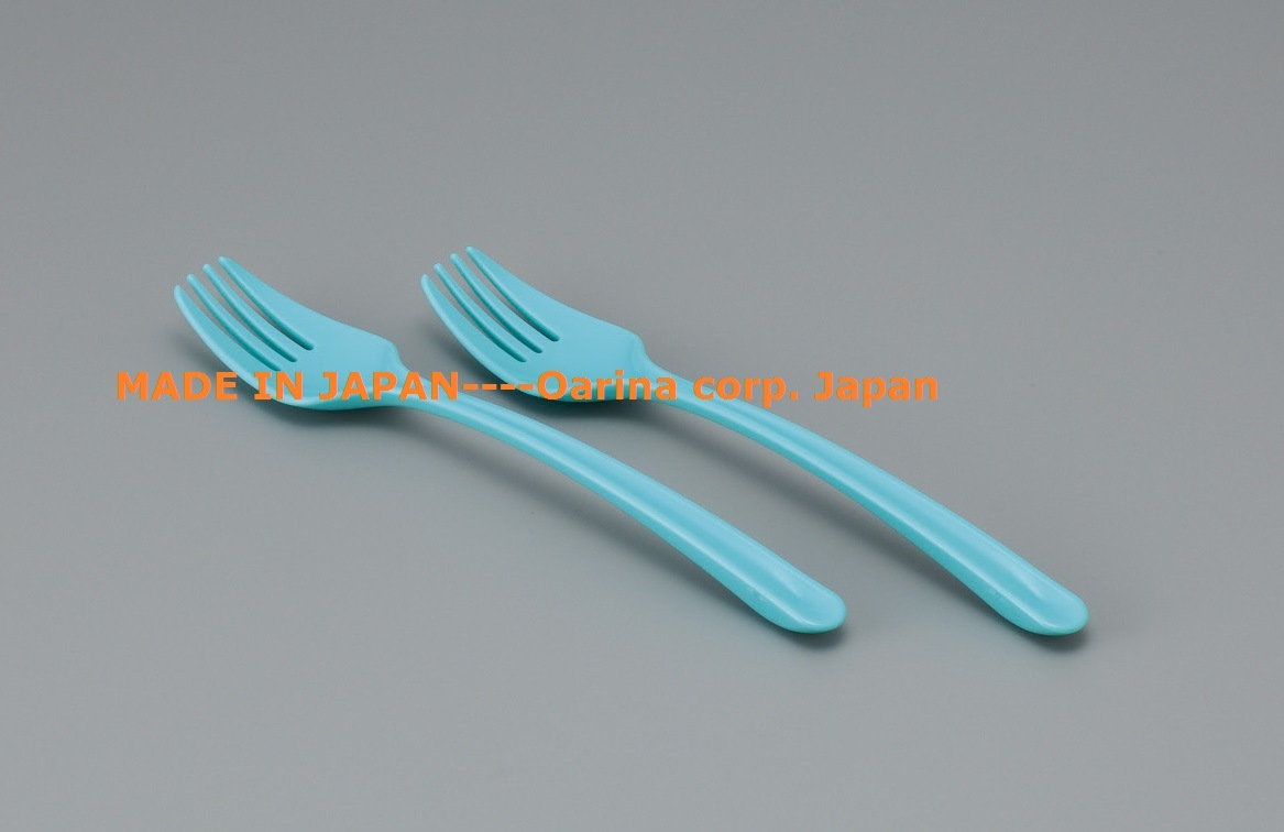 2-Piece Set Plastic Fork Tableware-Blue (Model. 1019)