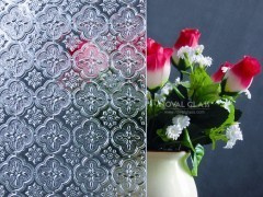 Clear Patterned Glass with ISO9001, ISO14001, Ohs18001 Certificate-Flora