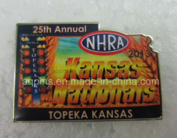 25th Annual Stainless Steel Offset Printed Badge in Low Cost (badge-110)
