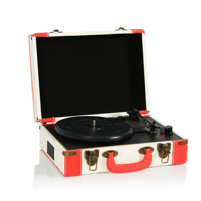 Suitcase Vintage Retro Vinyl Record Player with Bluetooth