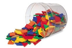 Plastic Toy Pattern Blocks (0.5CM) , Educational Supplies, Teaching Supplies, Learning Resources, Teaching Aid, Smart Math Toy