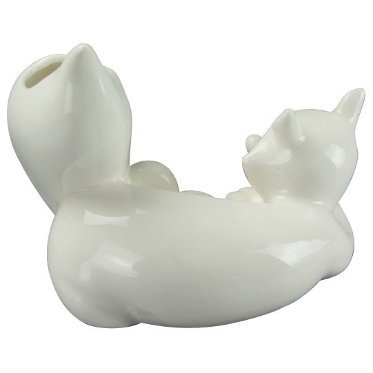 Animal Shaped Porcelain Craft, Ceramic Fox 6555