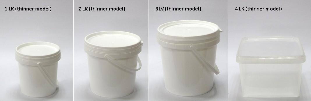 Thin Plastic Bucket, Plastic Pails, Plastic Container (1LK/2LK/3LV/4LK)