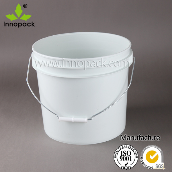 White 13L Heavy Duty Clear Plastic Pail Container Bucket