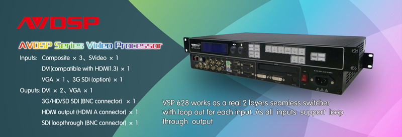 LED Rental, Live Show, Broadcating and Conference Application Seamless Switcher and Scaler Video Processor Vsp628