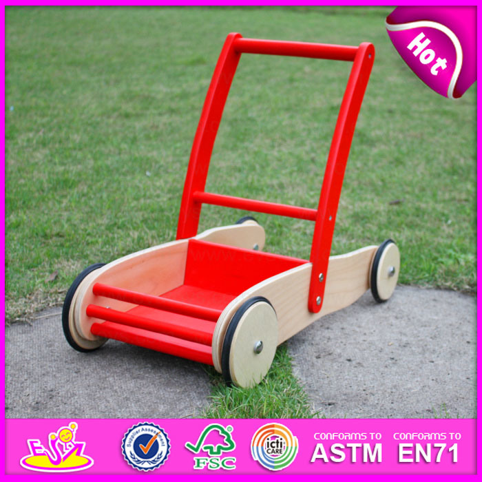 2015 Best Seller Wooden Walker Toy for Kids, Fuuny Play Children Wooden Walker, Top Quality Wooden Walking Toy for Baby W13c013