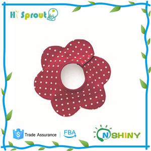 Red DOT and Flower Shape Waterproof Absorbent Cotton Bibs