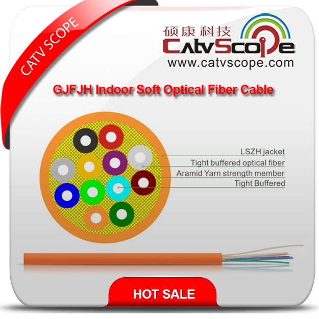 Structure Cabling Optical Fiber Gjfjh Indoor Soft Optical Fiber Cable