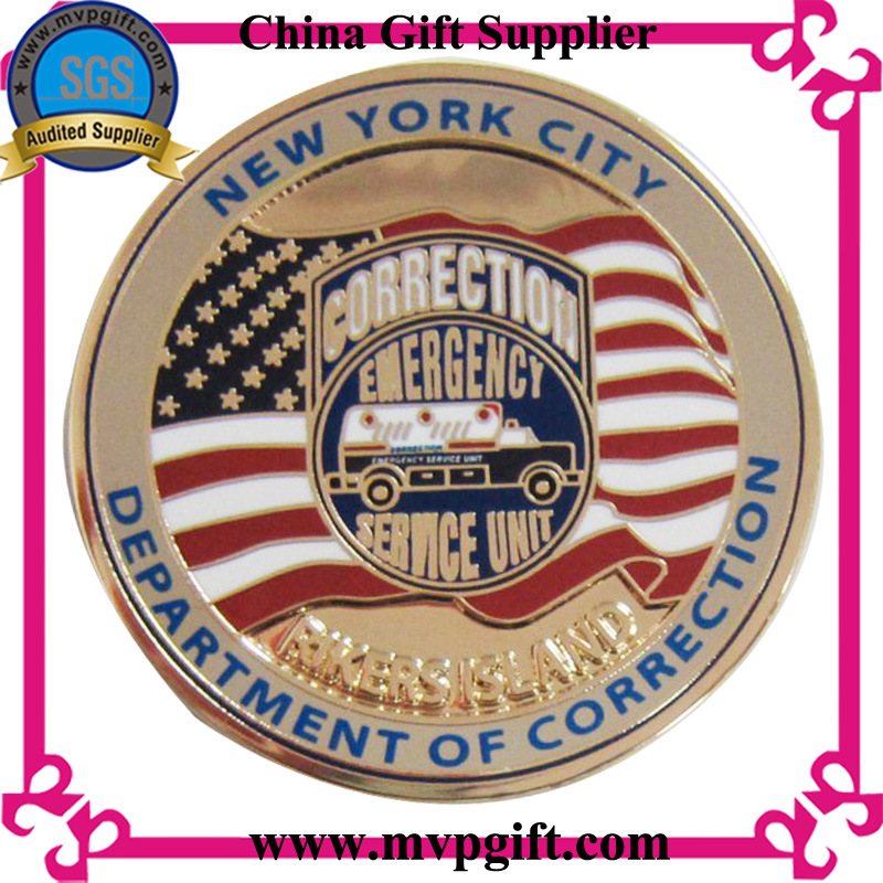Metal Gold Challenge Coin with Customer Logo