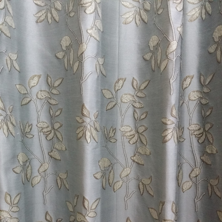 Modern Jacquard Silk Drapery Fabrics